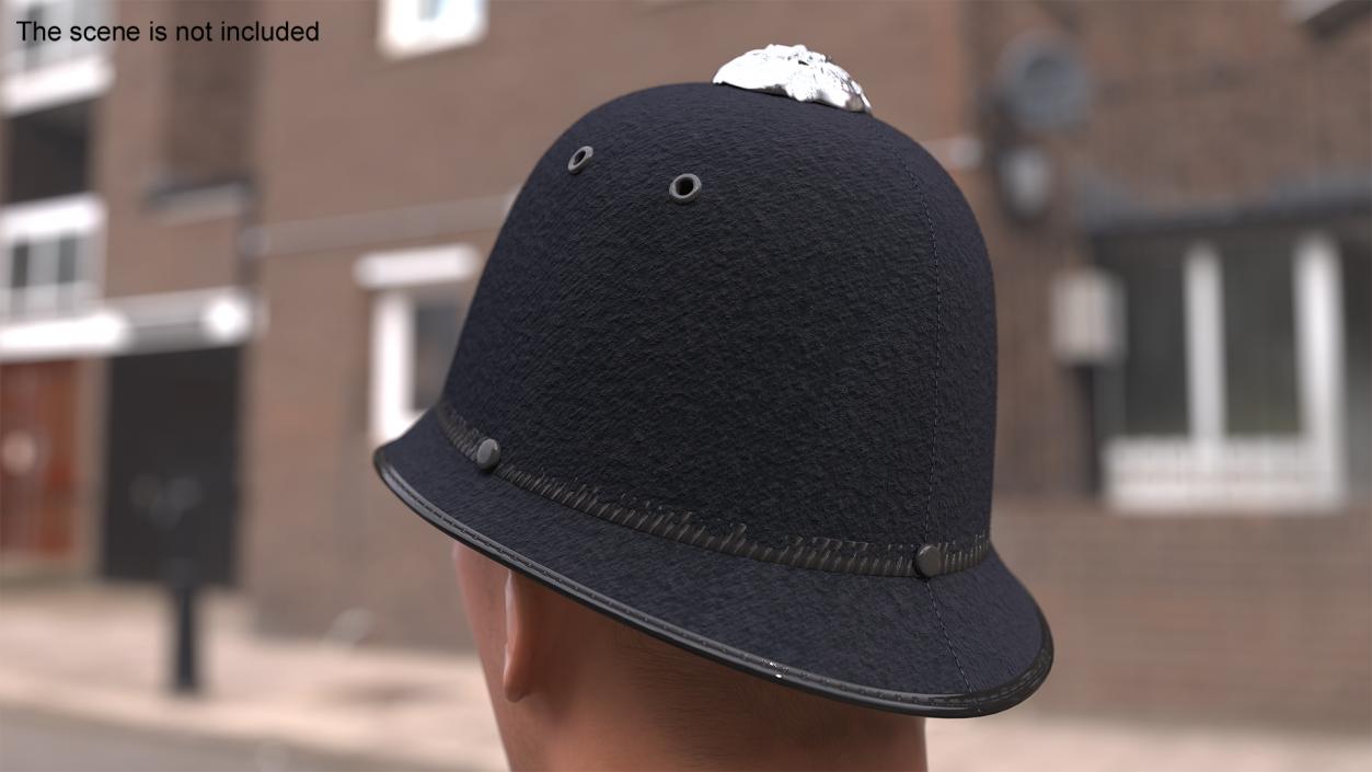 3D British Metropolitan Police Helmet Fur model