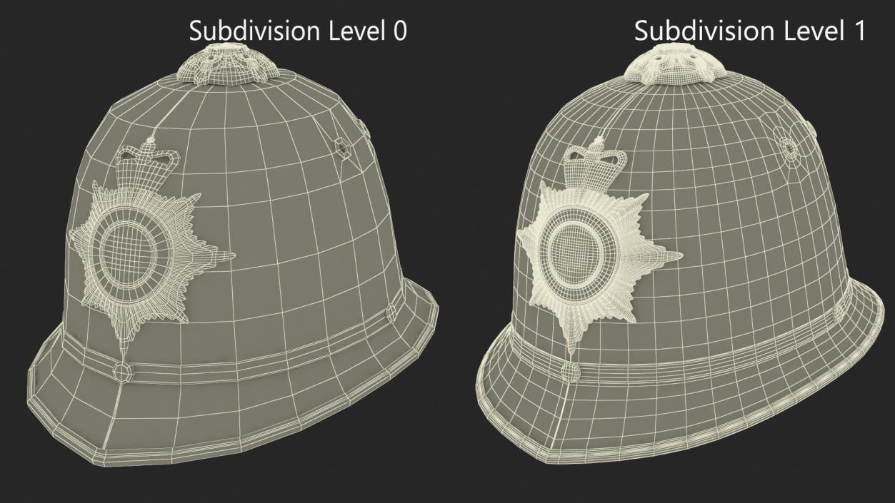 3D British Metropolitan Police Helmet Fur model