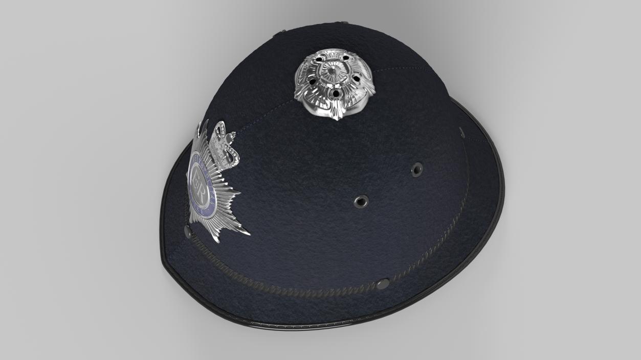 3D British Metropolitan Police Helmet Fur model