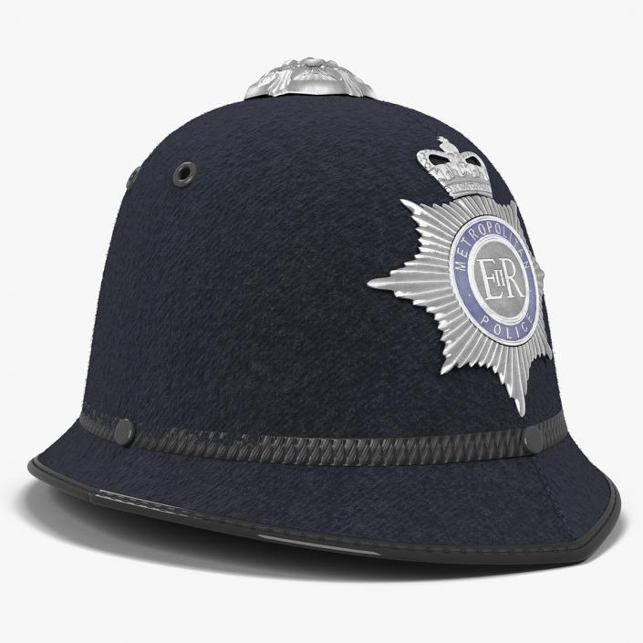 3D British Metropolitan Police Helmet Fur model