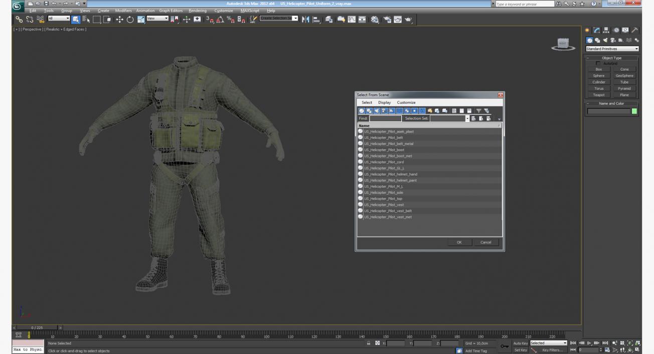 US Helicopter Pilot Uniform 2 3D model