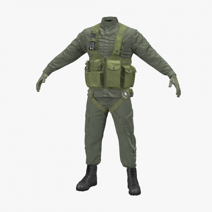 US Helicopter Pilot Uniform 2 3D model