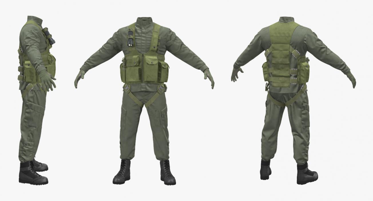 US Helicopter Pilot Uniform 2 3D model