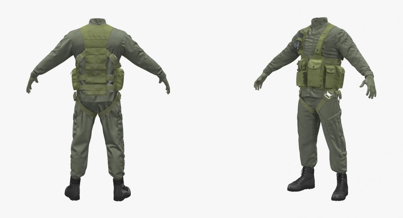 US Helicopter Pilot Uniform 2 3D model