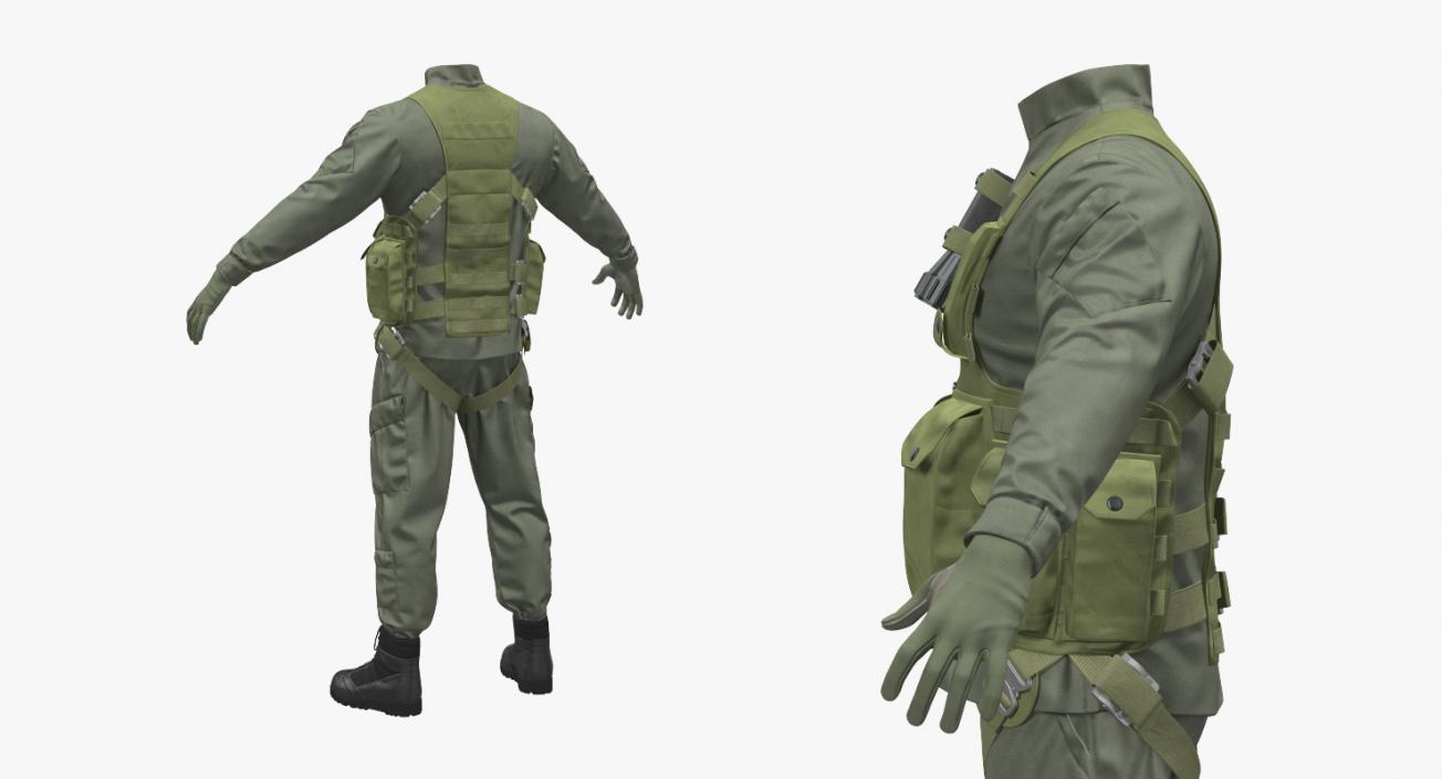 US Helicopter Pilot Uniform 2 3D model