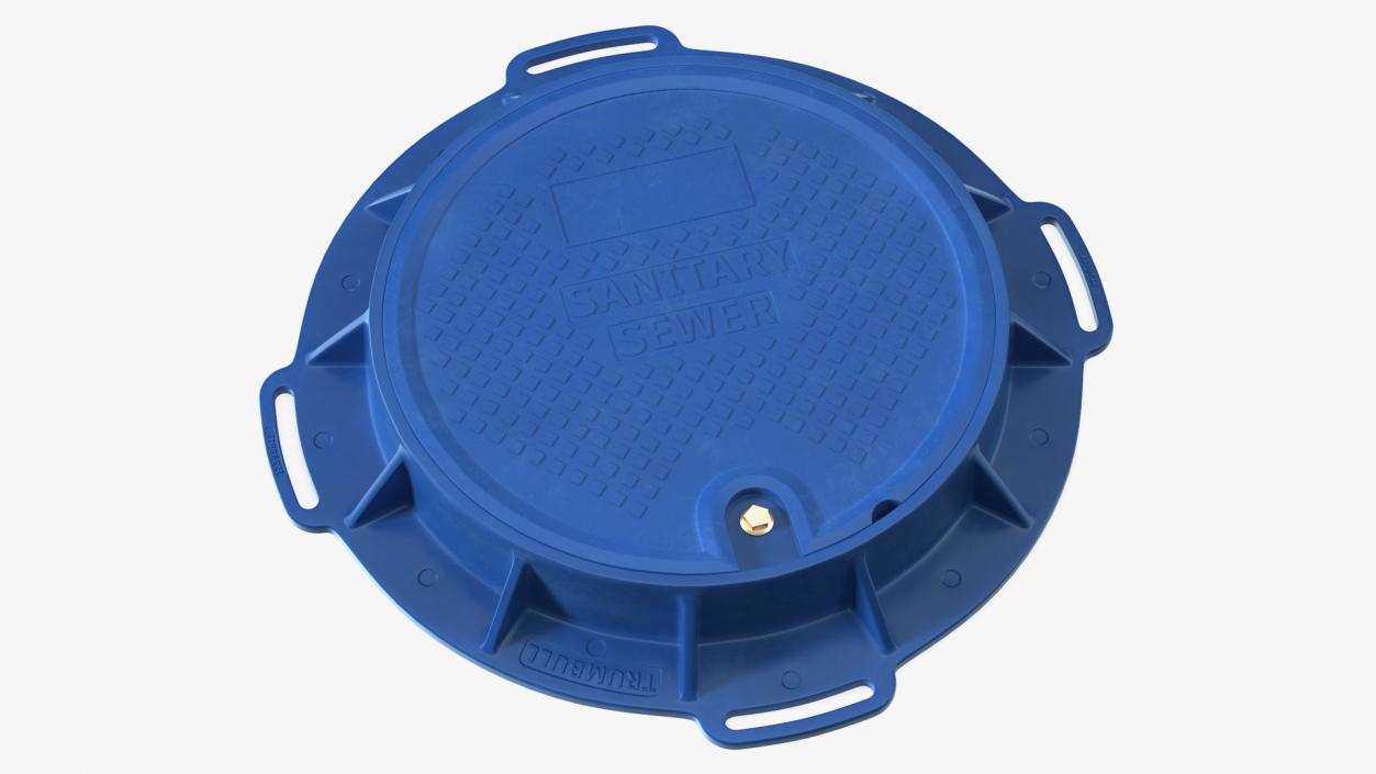 3D Fiberglass Manhole Blue model