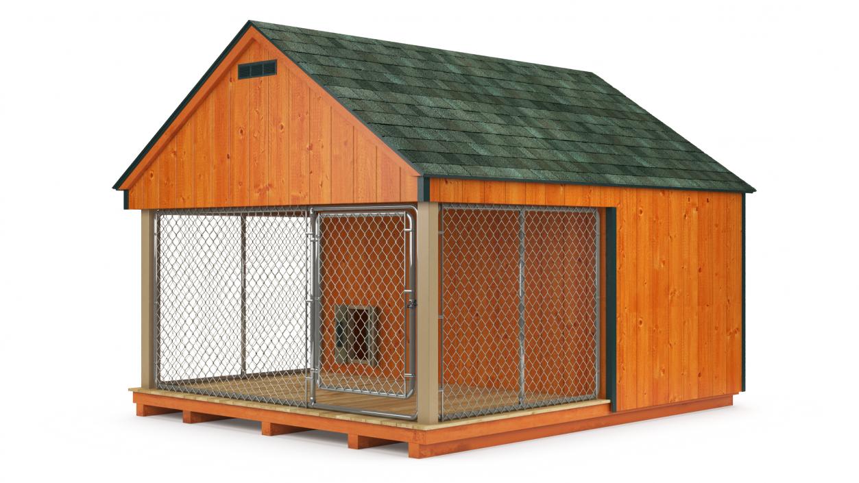 3D Outdoor Dog Kennel model