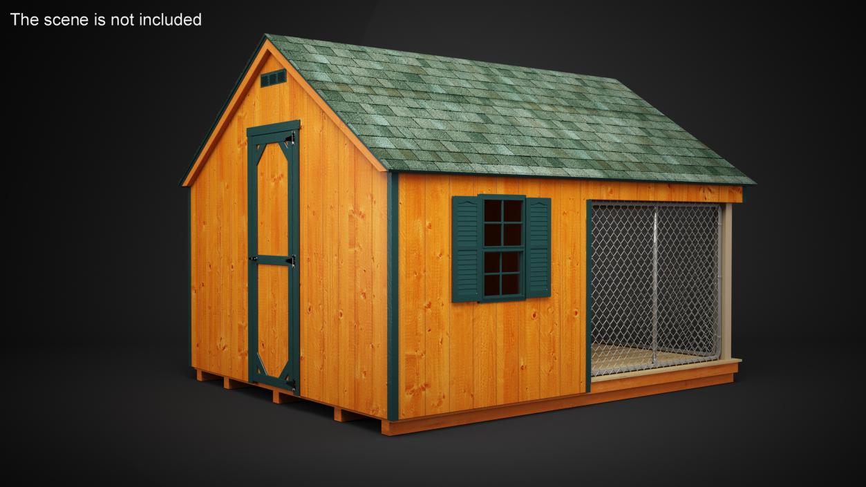 3D Outdoor Dog Kennel model