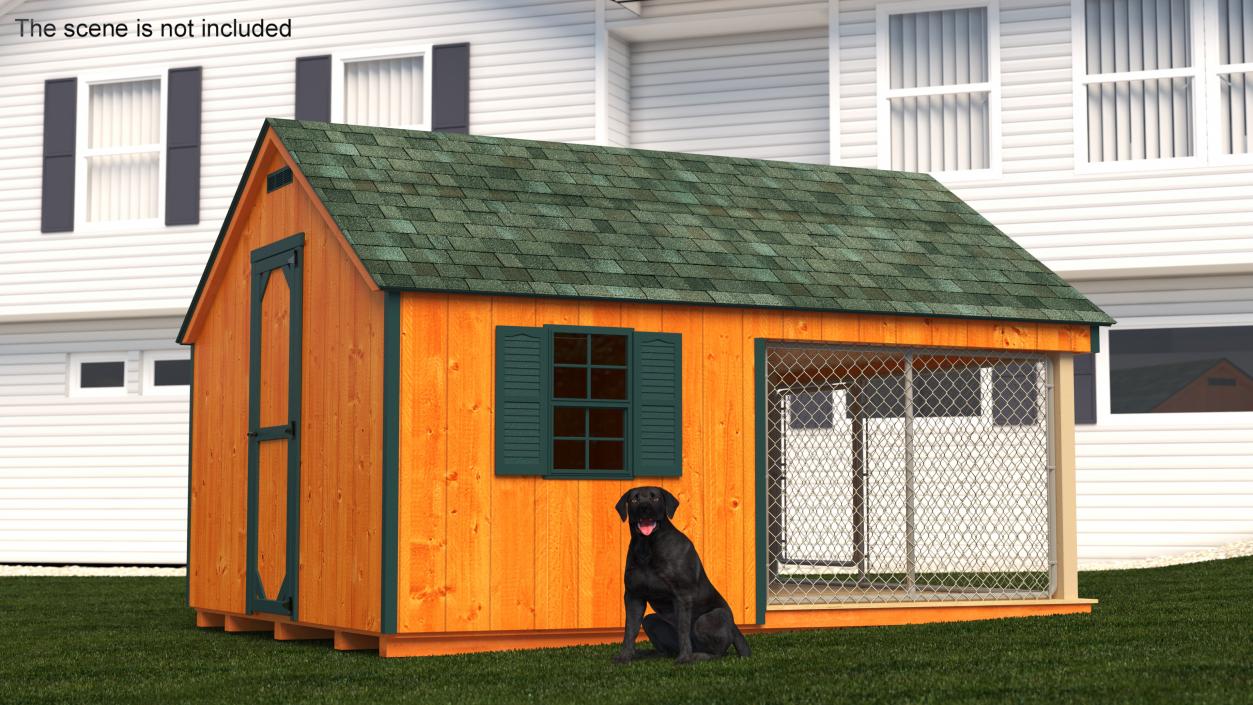 3D Outdoor Dog Kennel model