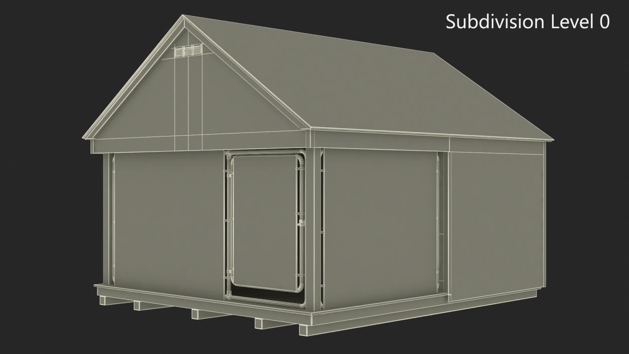 3D Outdoor Dog Kennel model