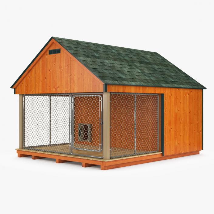 3D Outdoor Dog Kennel model