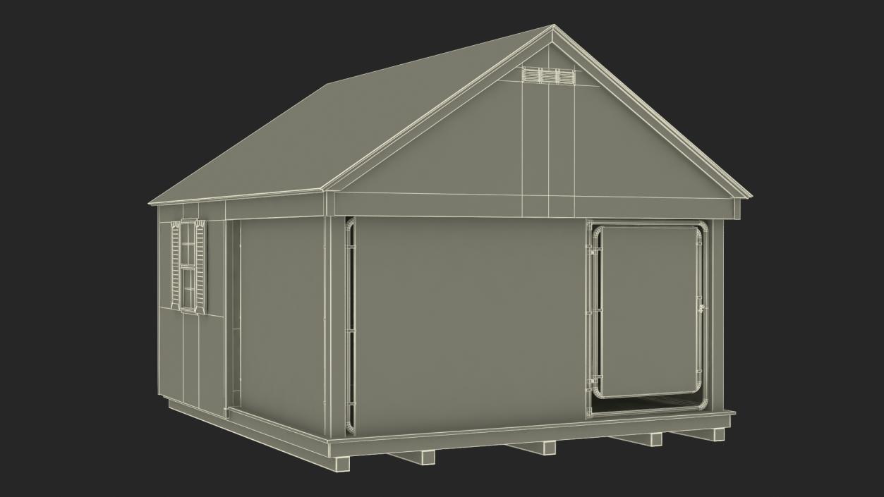 3D Outdoor Dog Kennel model