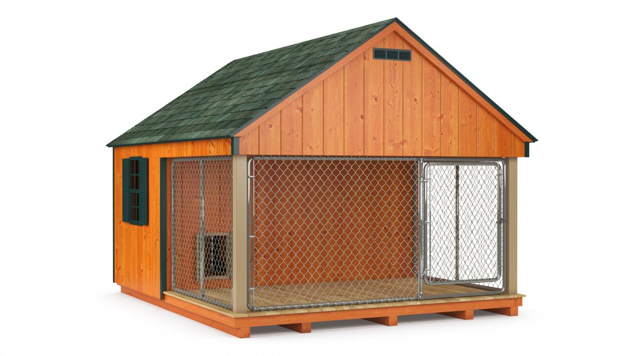 3D Outdoor Dog Kennel model