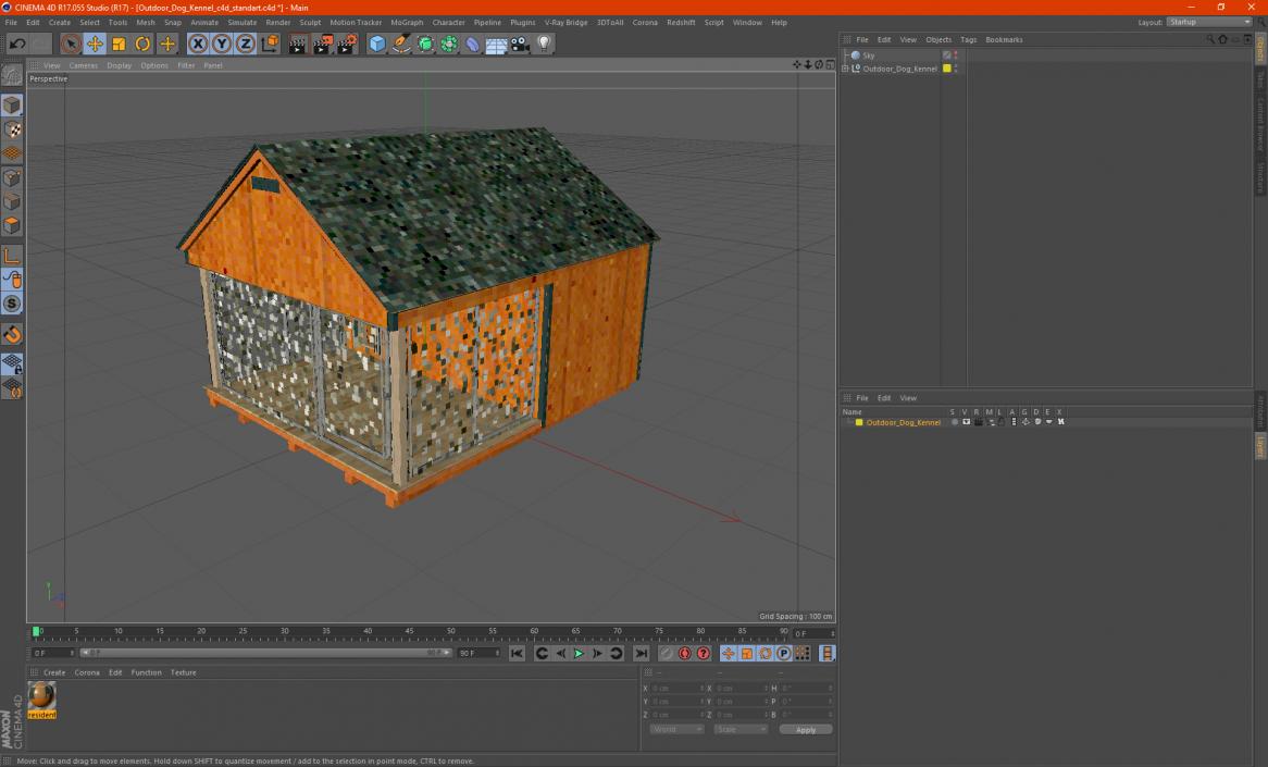 3D Outdoor Dog Kennel model
