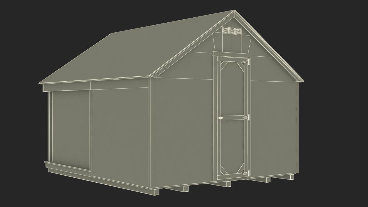 3D Outdoor Dog Kennel model