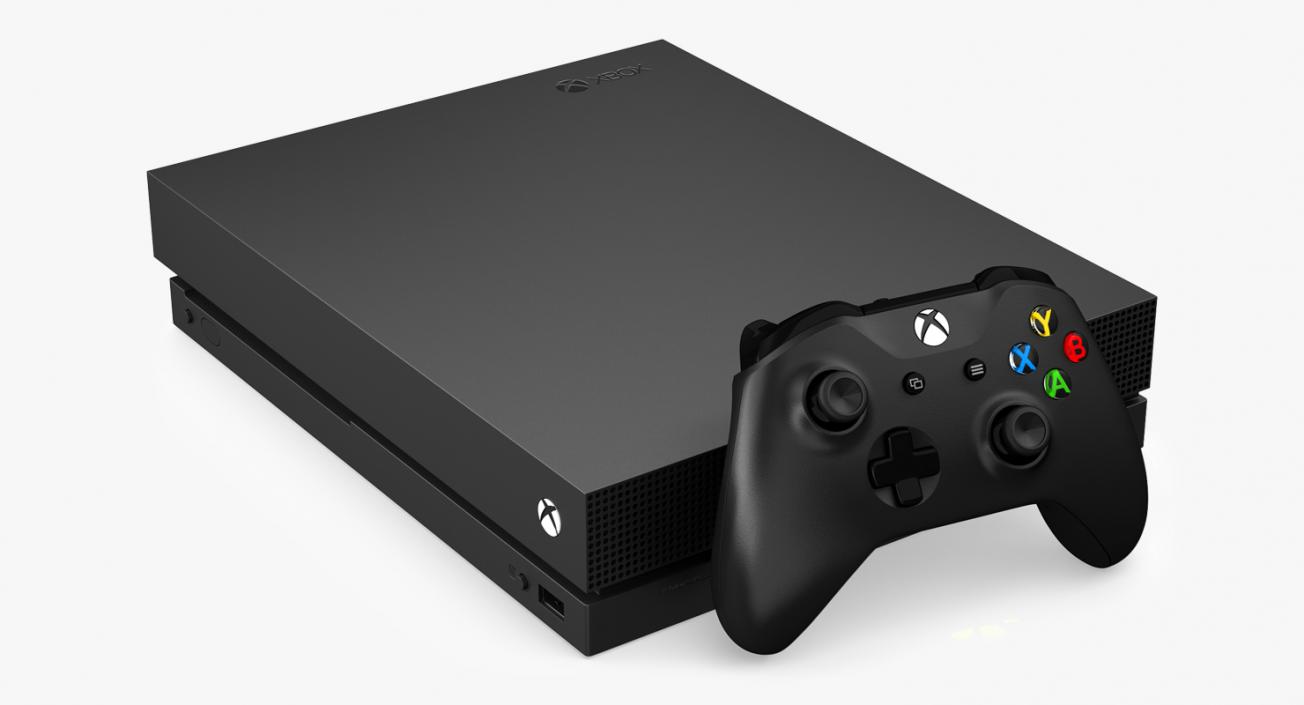 Microsoft Xbox One X Set 3D model