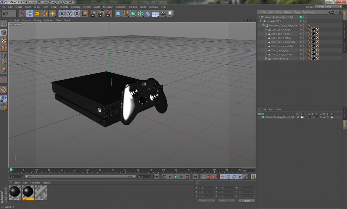 Microsoft Xbox One X Set 3D model