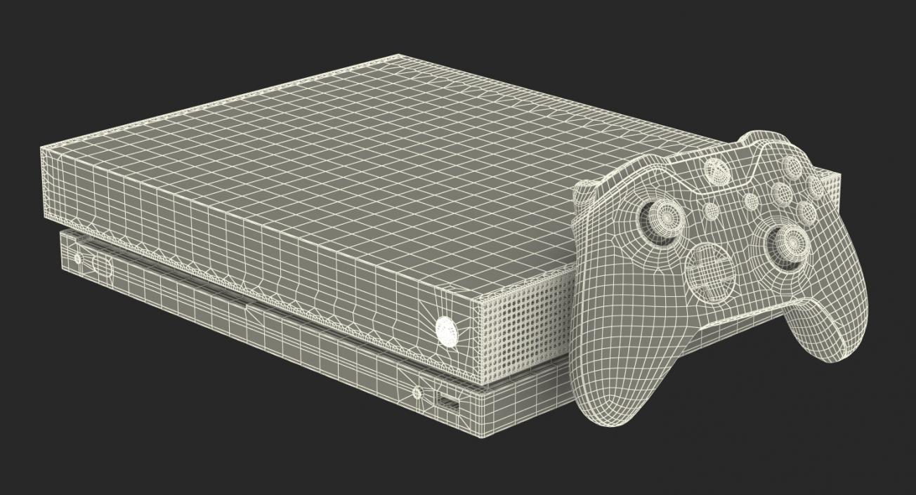 Microsoft Xbox One X Set 3D model