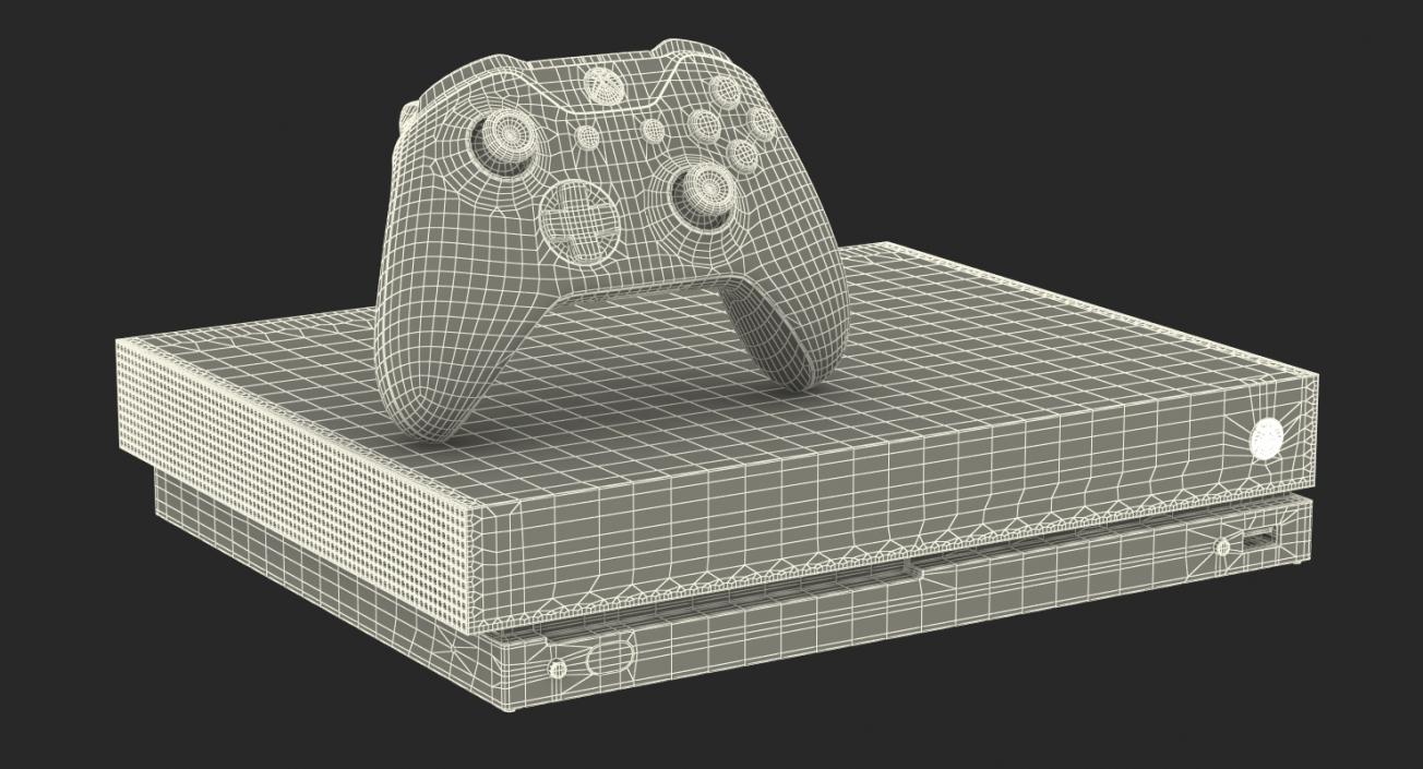 Microsoft Xbox One X Set 3D model