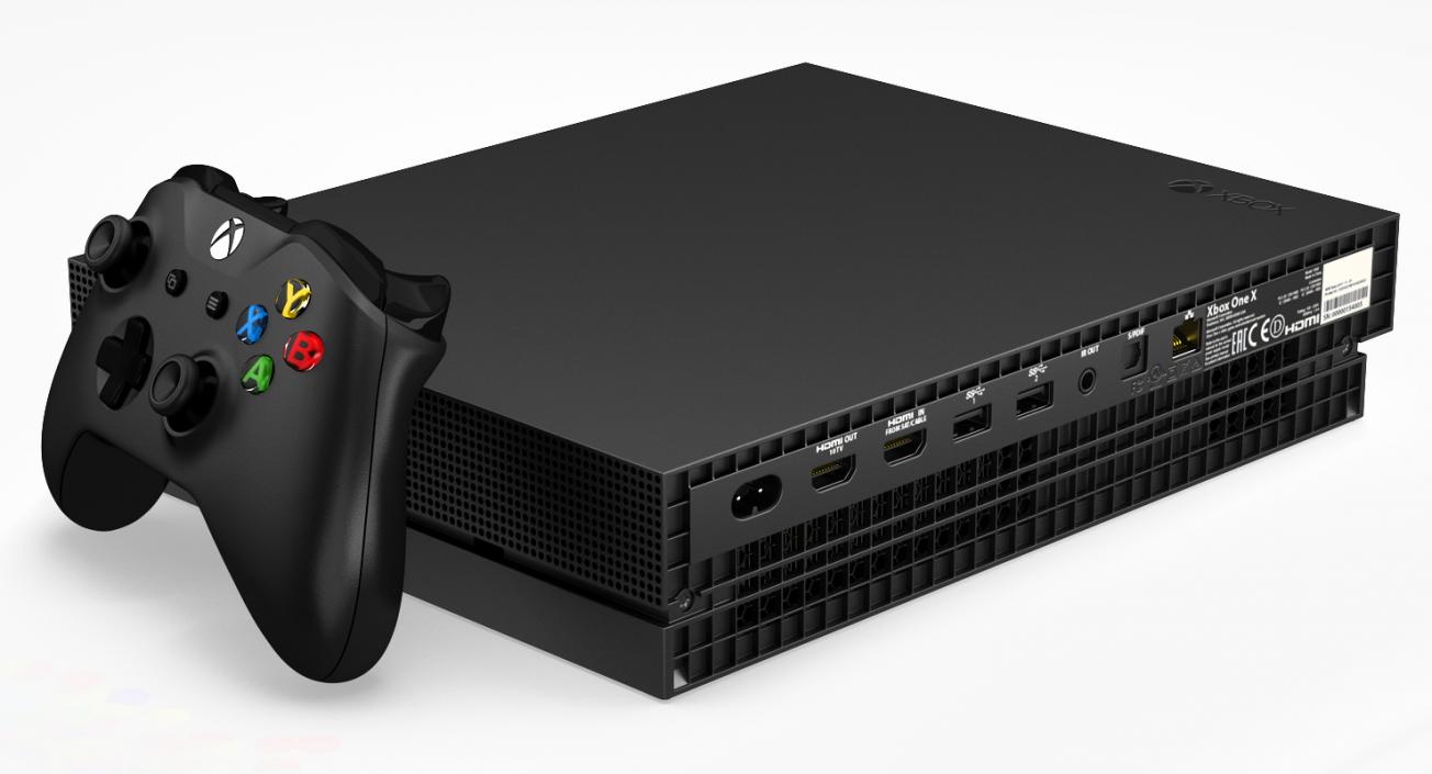 Microsoft Xbox One X Set 3D model