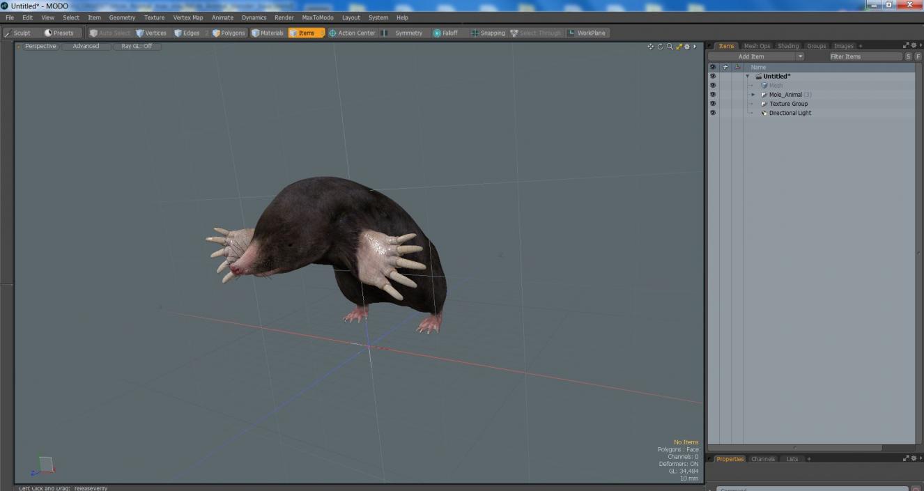 3D Mole Animal 2 model