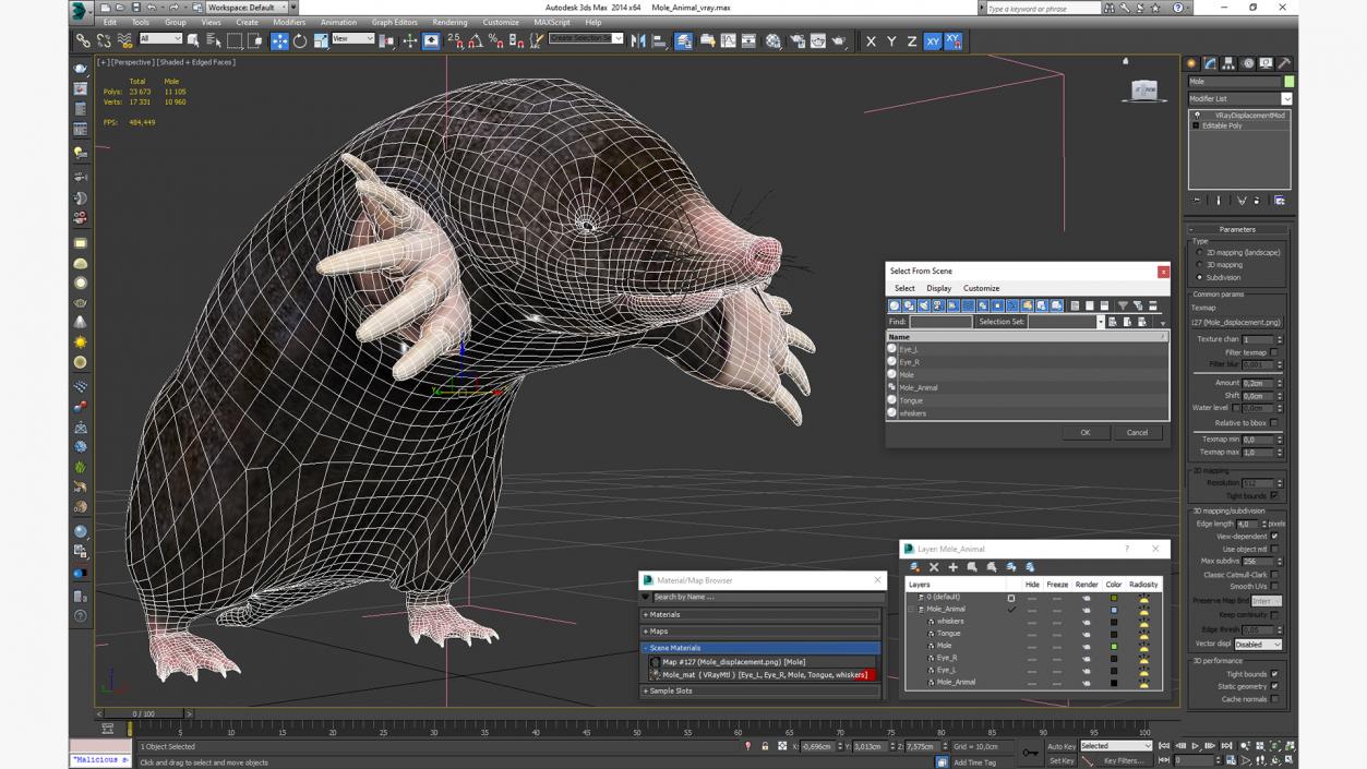 3D Mole Animal 2 model