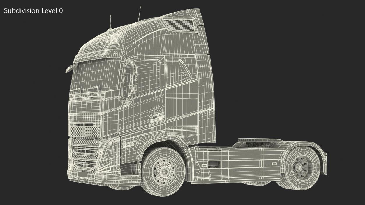 Cabover 4x2 Lorry 3D