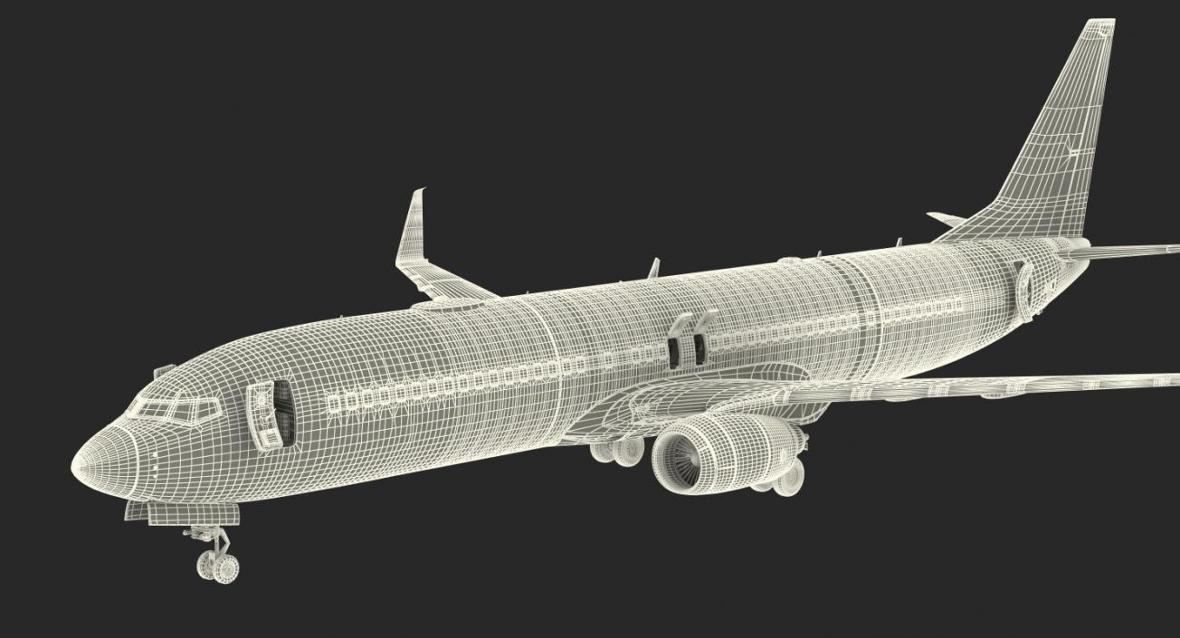 3D Boeing 737-900 with Interior and Cockpit Southwest Airlines Rigged