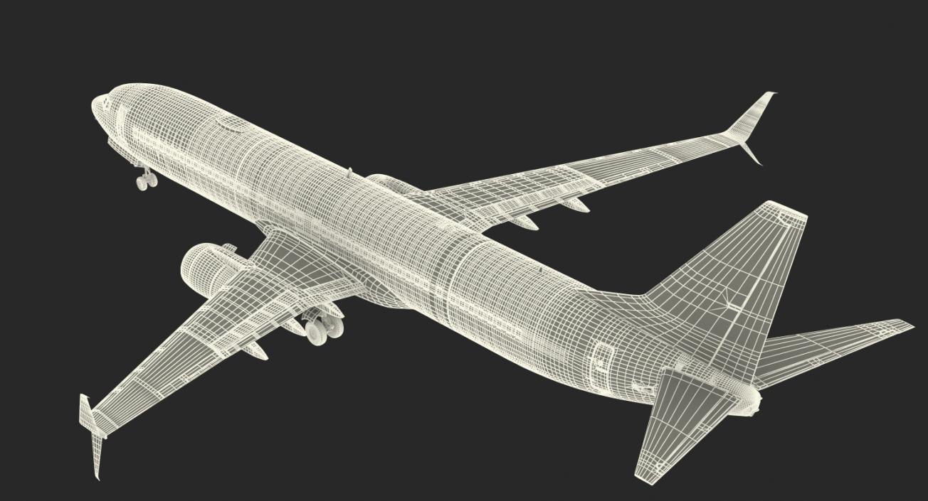 3D Boeing 737-900 with Interior and Cockpit Southwest Airlines Rigged