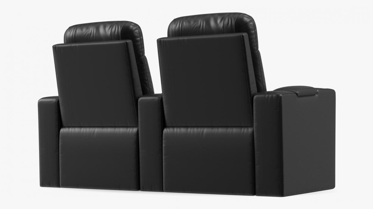 Valencia Home Theater Seating Row of 2 Black 3D model