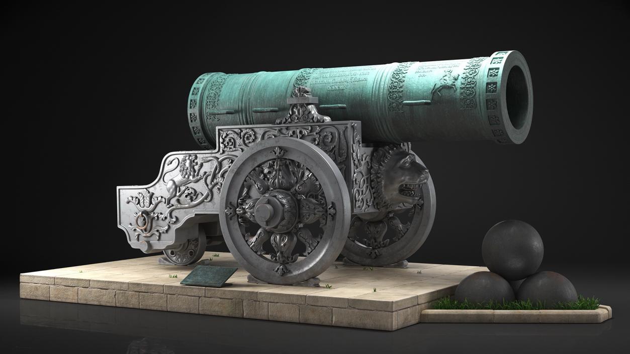 3D model Tsar Cannon Monument