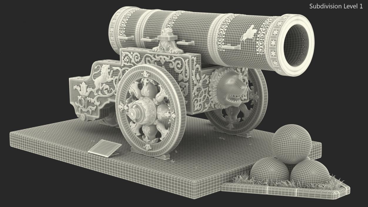 3D model Tsar Cannon Monument