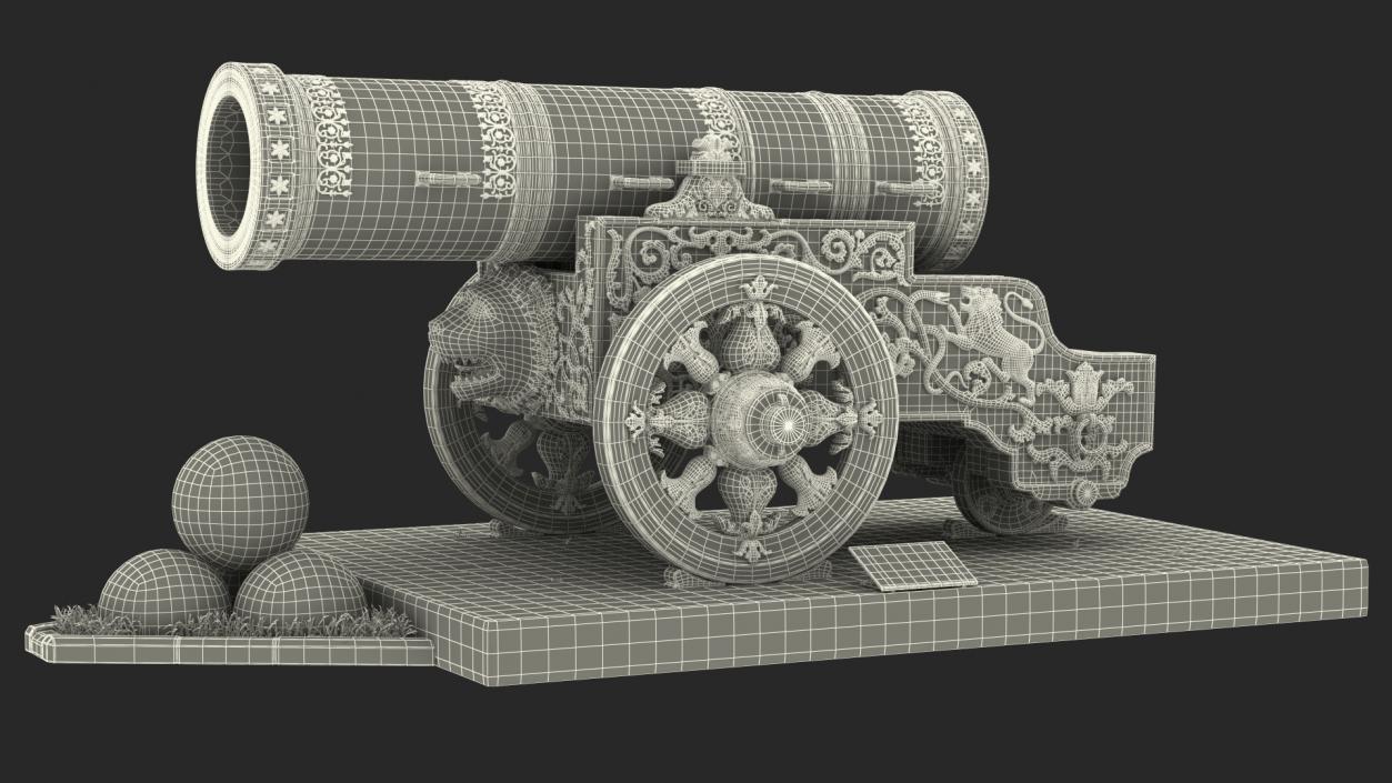 3D model Tsar Cannon Monument