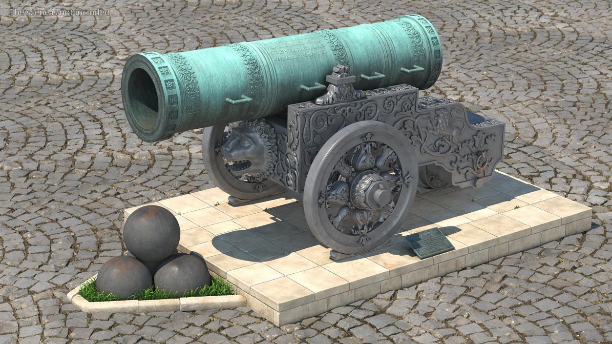 3D model Tsar Cannon Monument