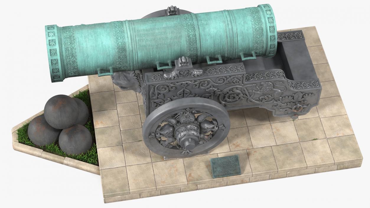 3D model Tsar Cannon Monument