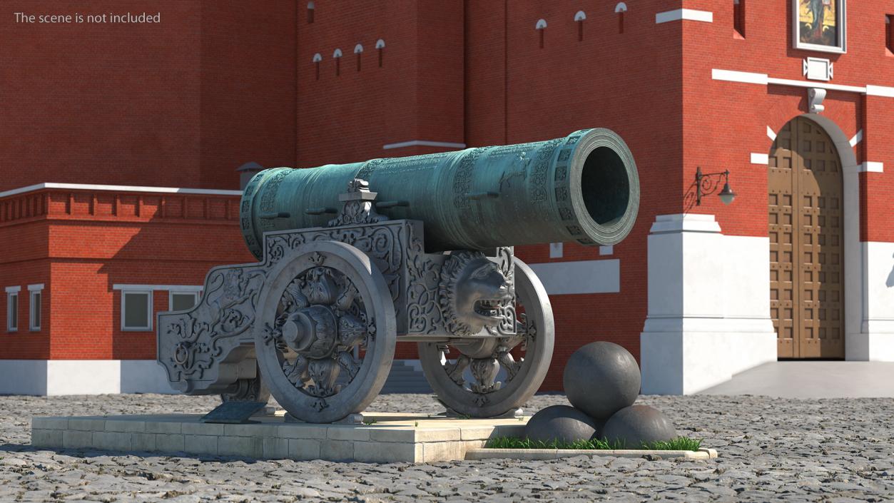 3D model Tsar Cannon Monument