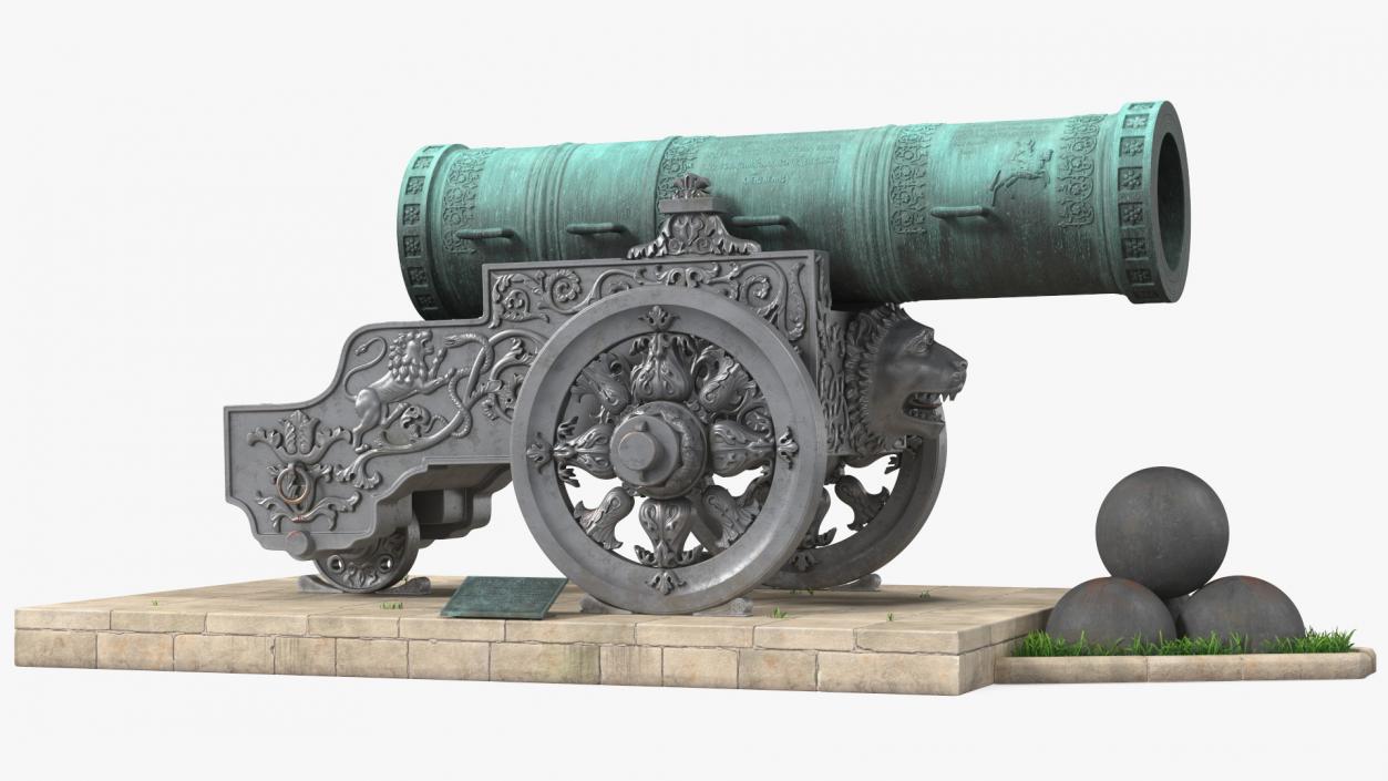 3D model Tsar Cannon Monument