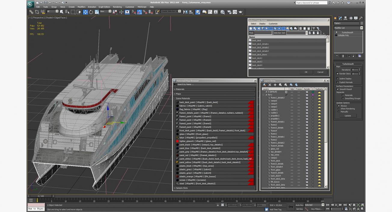 3D model Ferry Catamaran