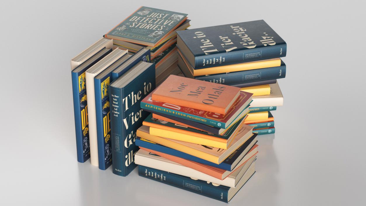 3D Pile of Books model