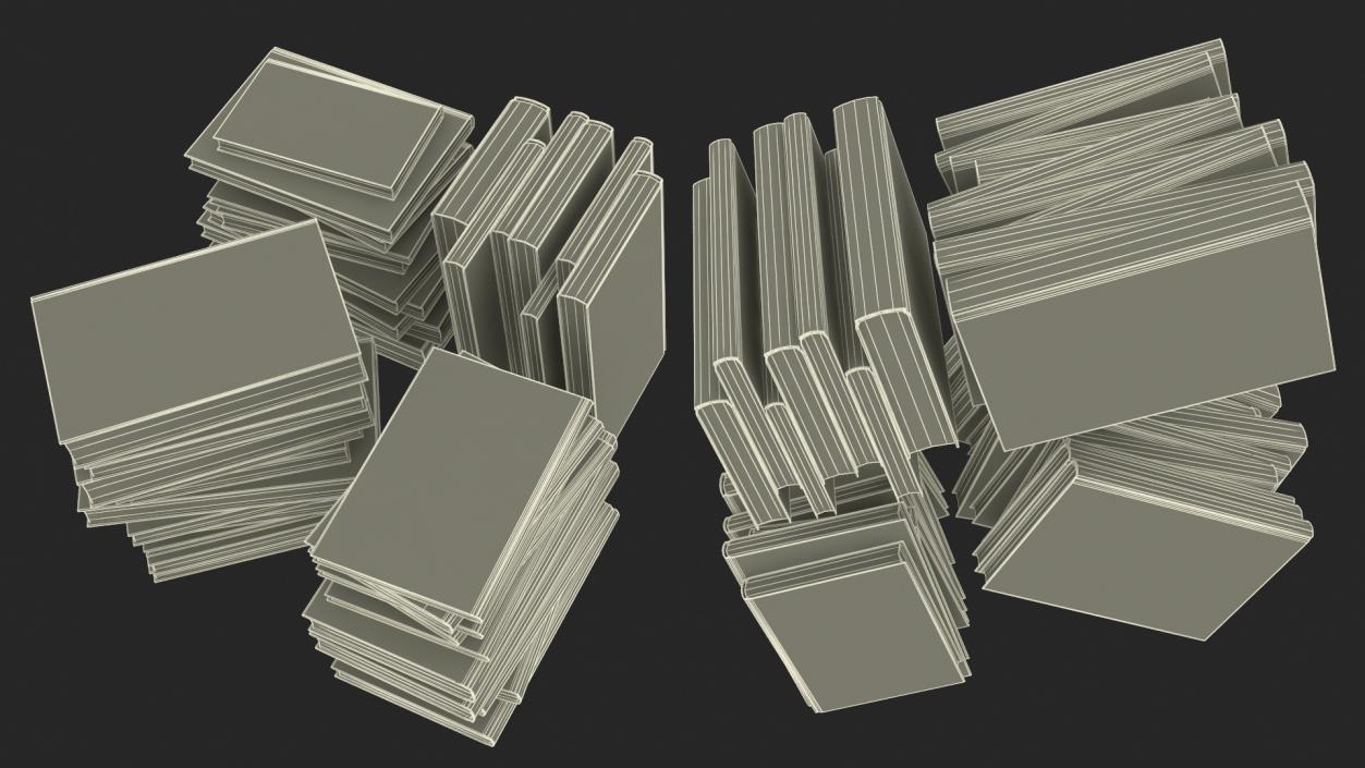 3D Pile of Books model