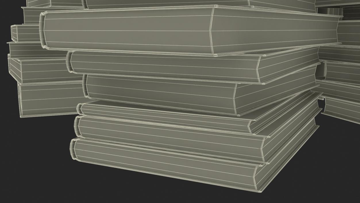 3D Pile of Books model