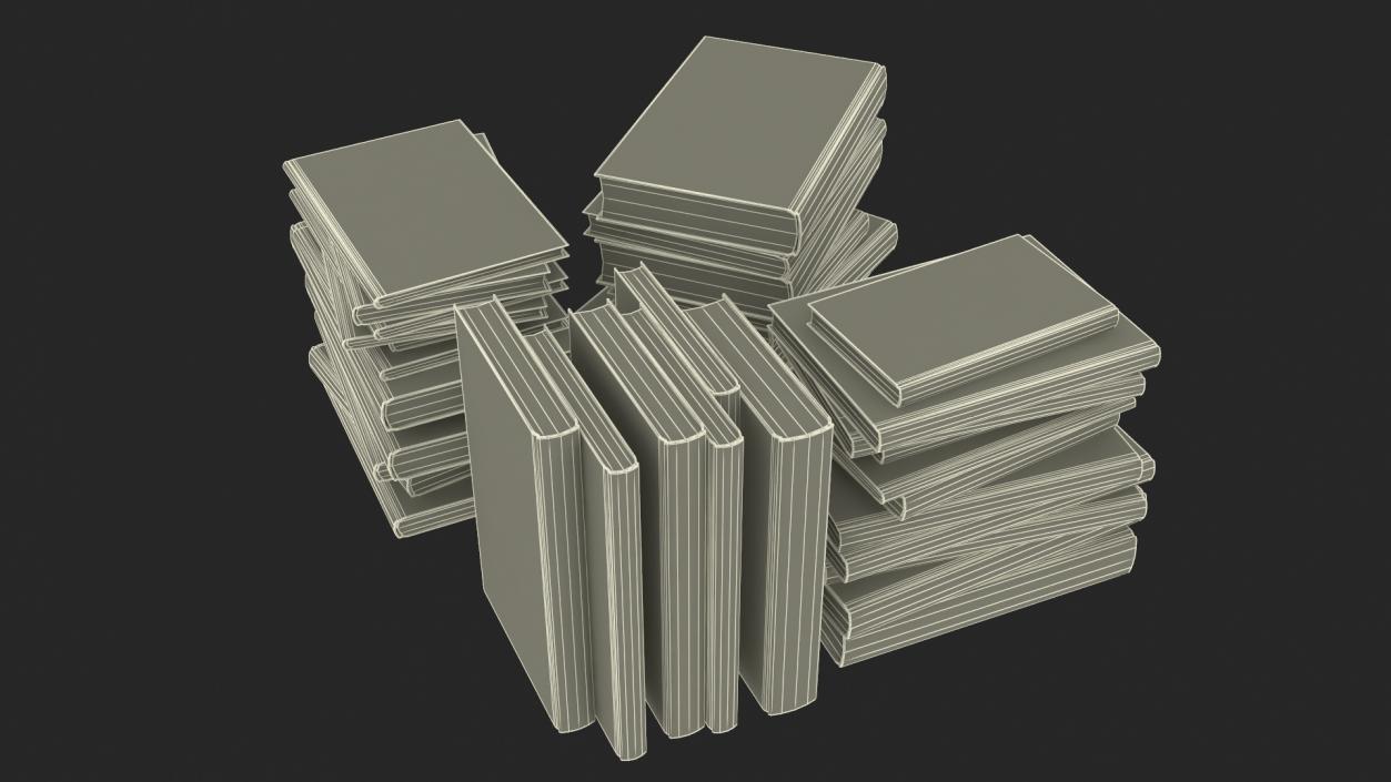 3D Pile of Books model