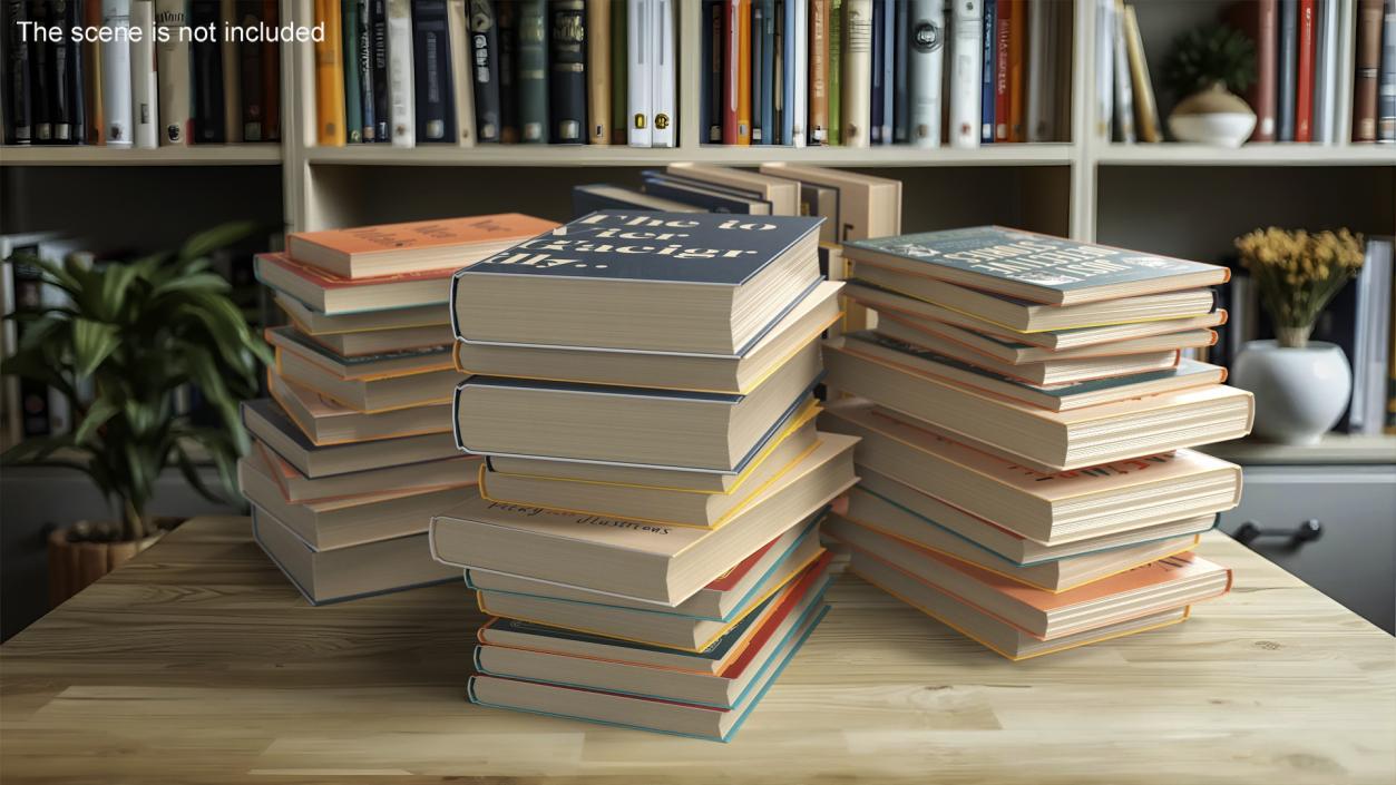 3D Pile of Books model