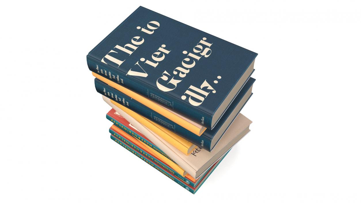 3D Pile of Books model