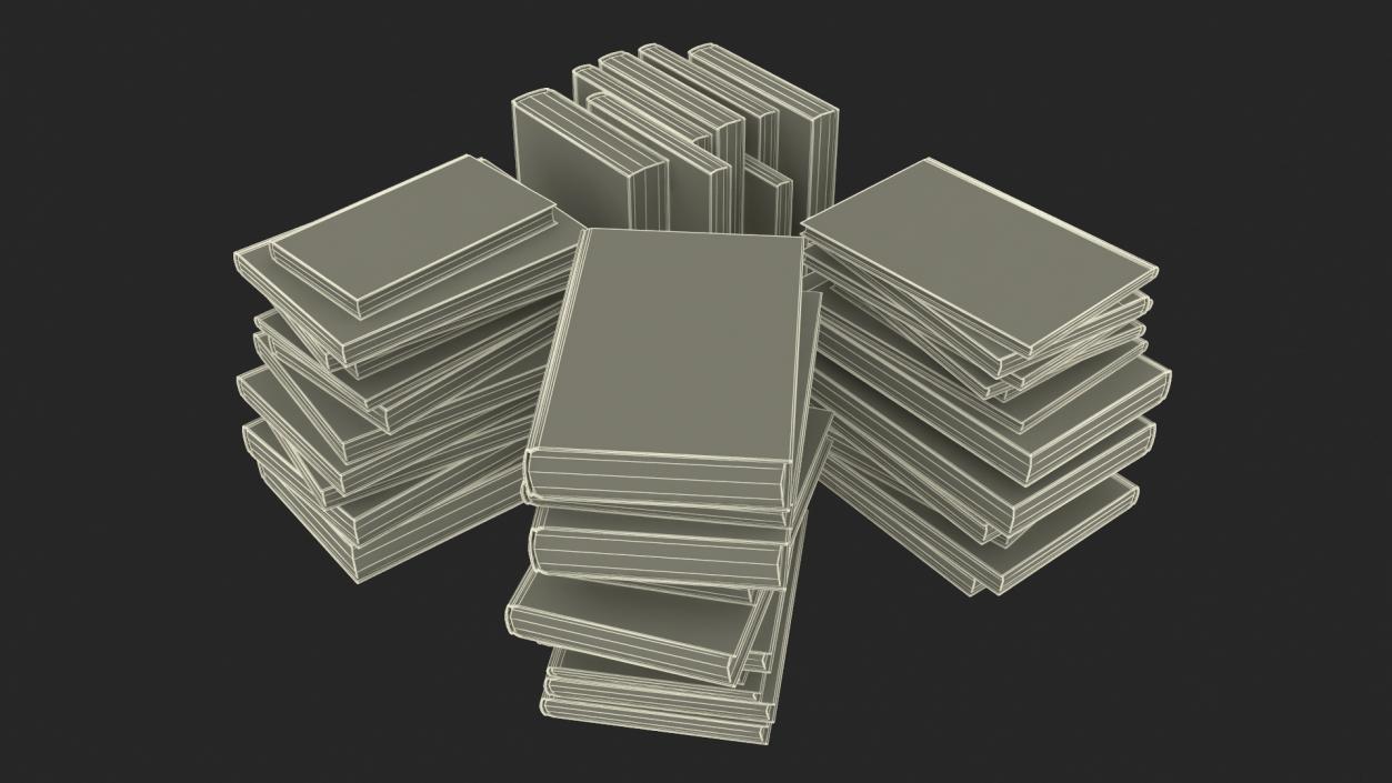 3D Pile of Books model