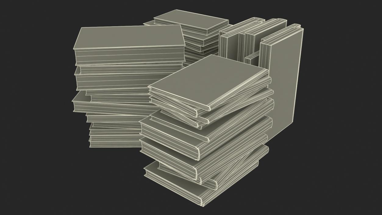 3D Pile of Books model