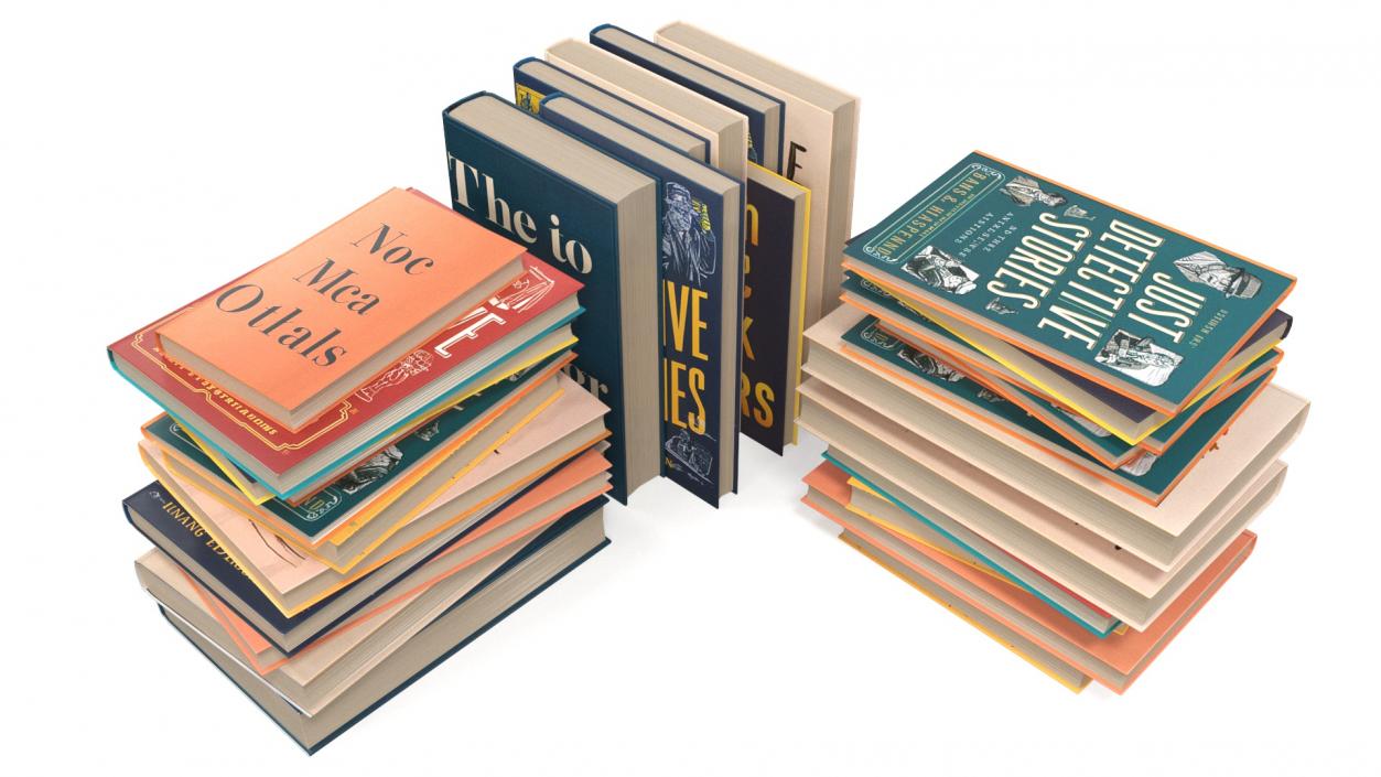 3D Pile of Books model