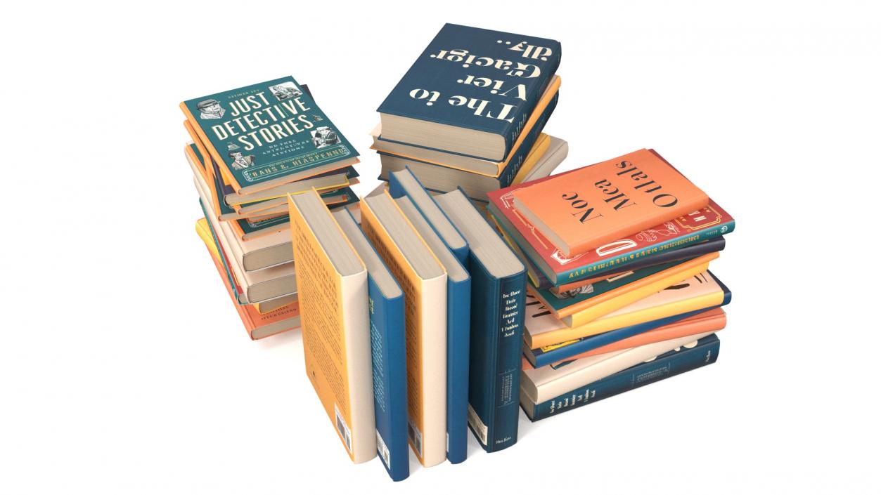 3D Pile of Books model