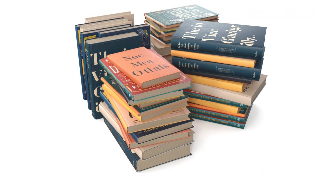 3D Pile of Books model