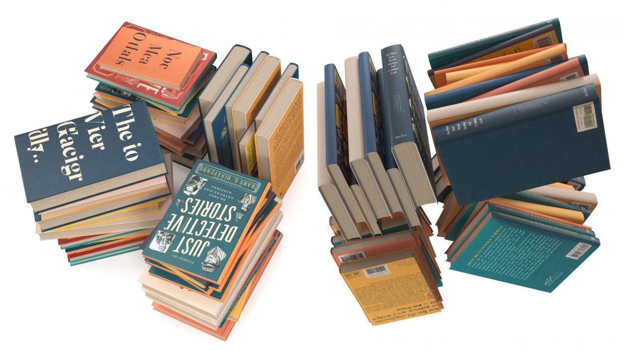 3D Pile of Books model